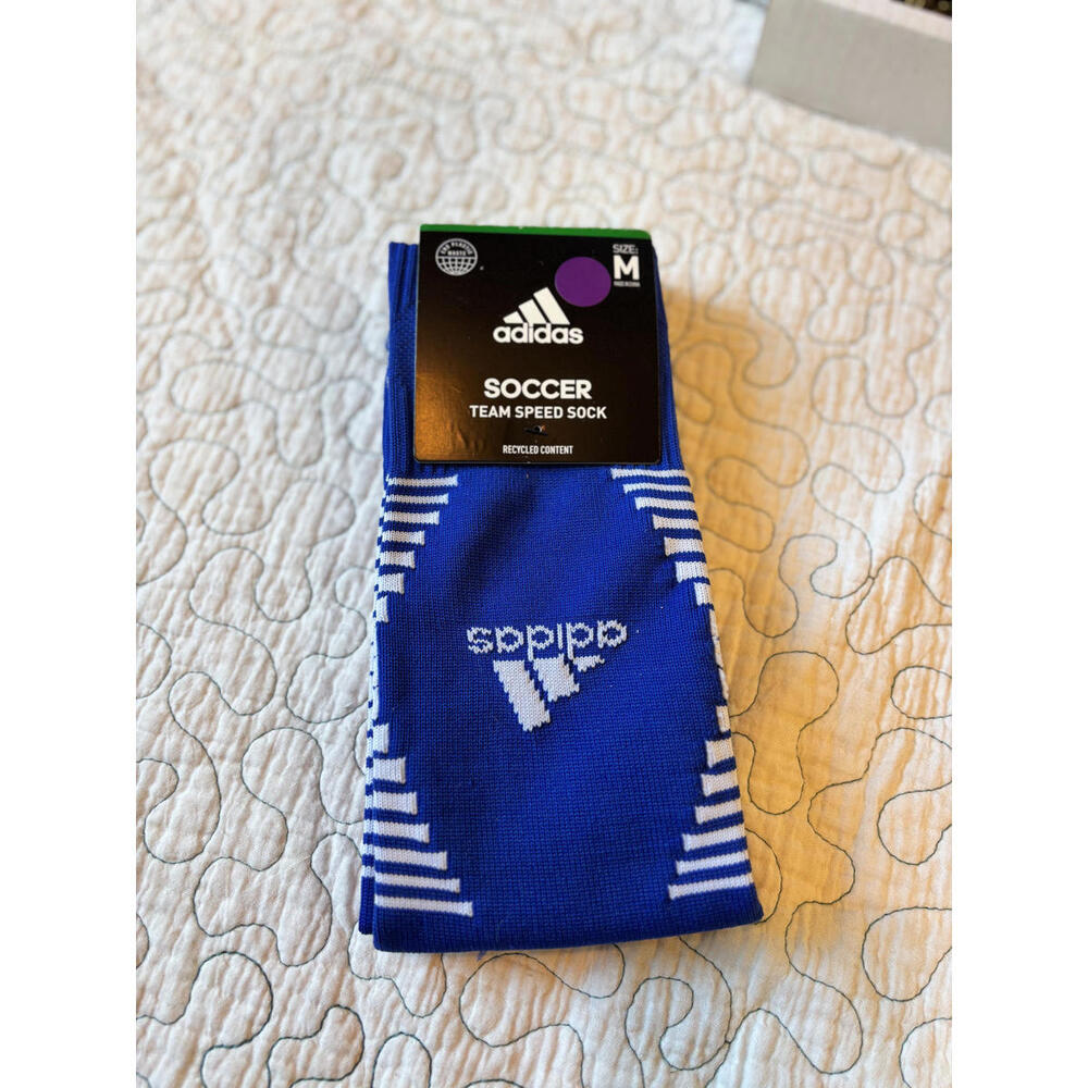 Adidas Soccer Team Speed Socks Size M - Blue (5-8.5) #520
